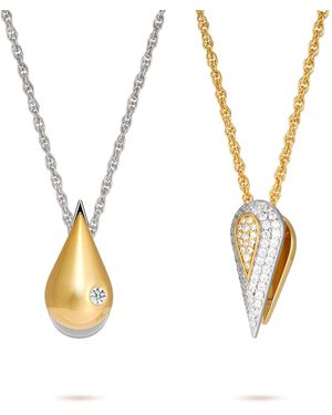 Meulien Pointed Waterdrop Necklace - Metallic