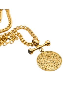 Isolated Jewellery Phaistos Disc - Metallic