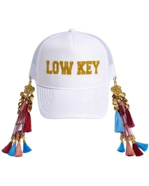 Julia Clancey Low Key Tasseltastic Trucker Cap - White