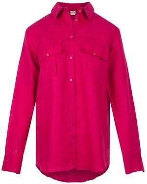 Gunda Hafner Ltd Linen Safari Shirt - Pink