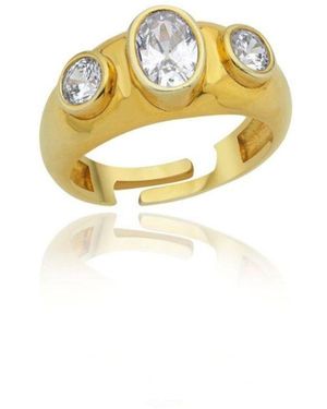 LINYA JEWELLERY Rosie Stone Signet Ring - Metallic