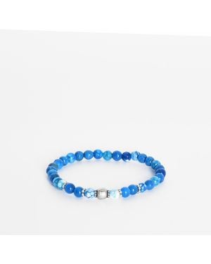 Addicted Calm Sterling Bracelet With Striped Jade & Jade - Blue