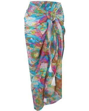 Sophia Alexia Liquid Cotton Sarong - Blue