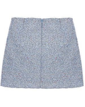 Peploum Carleen Textured Weaving Skirt - Blue