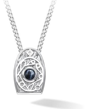 AWNL Hawk Eye Tiwaz Moving Ball Stainless Necklace - White