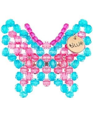 Tillie Beads Sparkling Butterfly Bead Hair Clip - Blue