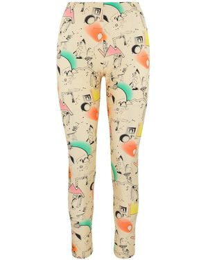 Klements Margate Leggings In Celestial Cartoons - Yellow