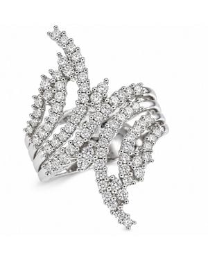 Artisan 18K Pave Diamond Statement Ring - Metallic