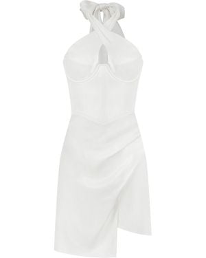 Cansu Xi Gaia Ra Mini Dress - White