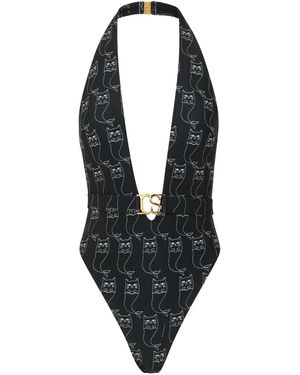 Catnip and Seaweed The One-Piece Swimsuit - Black