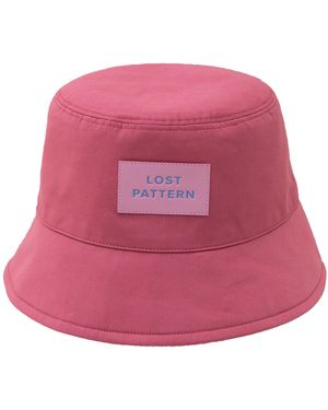 Lost Pattern Forest Cotton Reversible Bucket Hat - Pink