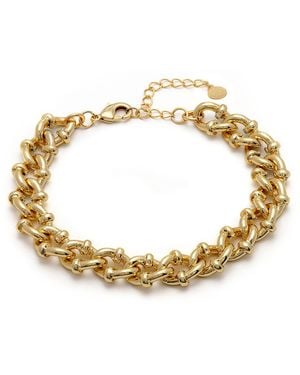 Crystals and Co Twisted Link Bracelet - Metallic