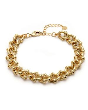 Crystals and Co Twisted Link Bracelet - Metallic