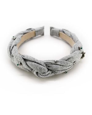 ADIBA Flora Beaded Handmade Headband - Metallic
