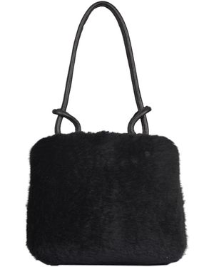 Owen Barry Sheepskin Shoulder Bag Hooper Bag Bag - Black