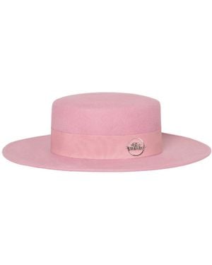 GIODORO Gidoa Felt Canotier Hat - Pink