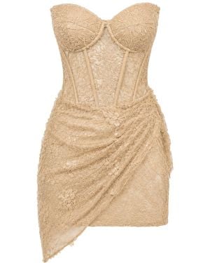 Angelika Jozefczyk Neutrals Mini Lace Dress Catrice - Natural
