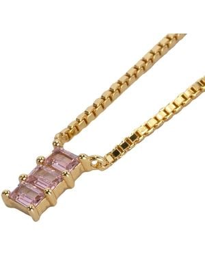 NASI SILVER Baguette Nahar Necklace- Crystal Spinel - Metallic