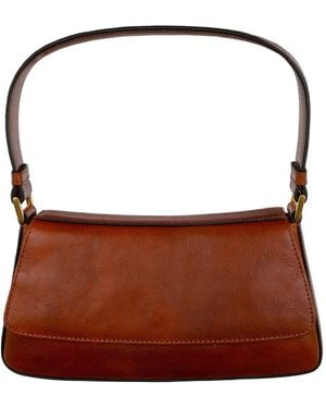 Time Resistance Leather Handbag For - Brown