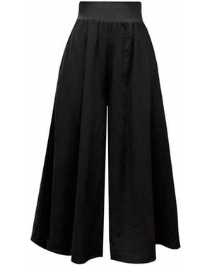Frock Tales Breeze Flared Cropped Trouser - Black