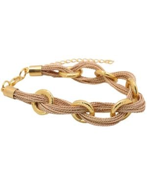 Nart Nature Making Art Neutrals The Knot Buriti Natural Fibre Bracelet - Metallic