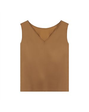 InAvati Camel Sleeveless Top - Brown