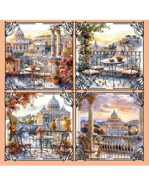 Ralufineart Eternal Rome Scarf - Blue