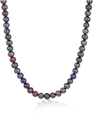 Dower & Hall Timeless Peacock Freshwater Pearl Necklace - Metallic