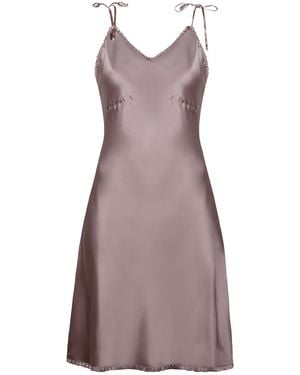 Sasha La Mer Giselle Silk Slip Dress, Colour Rose Taupe - Brown
