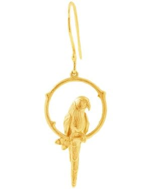 Lee Renee Parakeet Earring – Large, Upright - Metallic