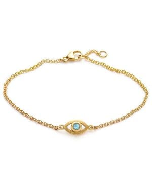 With Love Darling Topaz Eye Bracelet - Metallic