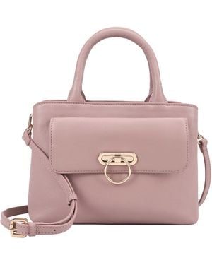 Paul Costelloe Navarre Leather Crossbody Bag - Pink