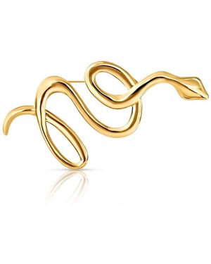 Ellie Vail Jewelry Zola Serpent Brooch - Metallic