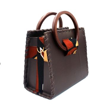 Bijoucreates The New Classic – Rich Chocolate Tote Handbag - Black