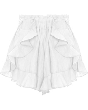 Underflirty Flirty Linen Shorts - White
