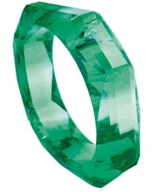 Michael Nash Jewelry Susanna Emerald Faceted Acrylic Bangle - Green