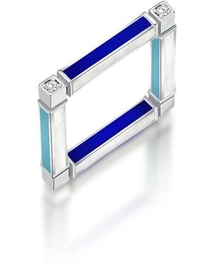 C|Nd|N by Candan Balto Megaron Square & Blues Enamel Ring