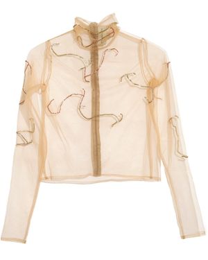 Paloma Lira Neutrals Chain Top - Natural