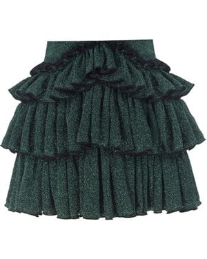 Nur Karaata Bellano Sparkle Skirt - Green