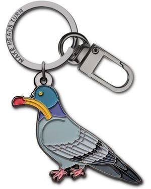 Make Heads Turn Enamel Keychain & Bag Charm Pigeon - Blue