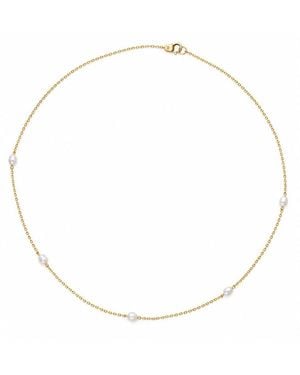 La Maison Gisel B. Georgia Chain & Pearl Necklace - White