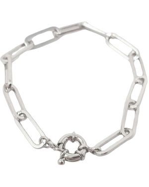Sophelia Plain Paperclip Bracelet - Metallic