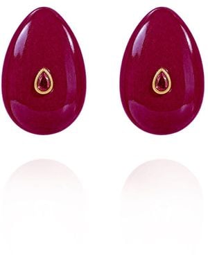Saule Label Nelle Earrings - Red