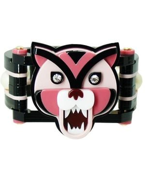 Gissa Bicalho Handmade Acrylic Bracelet Tiger - Black