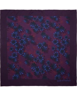 lords of harlech Sofia Silk Scarf - Purple