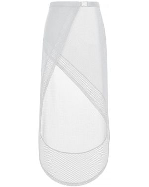 Kim Foley Drama Sarong Beach Cover-Up Athletic Wrap Skirt - White