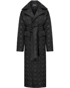 Mandragora Quilted Nylon Coat – Area - Black