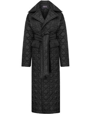 Mandragora Quilted Nylon Coat – Area - Black