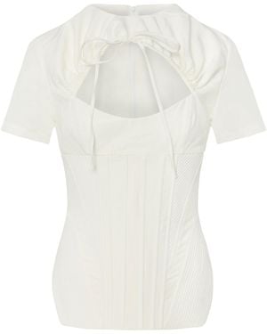 Pcfg Tailored Corset Tee Top - White