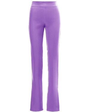 BLUZAT Lilac Slim Fit Pants - Purple